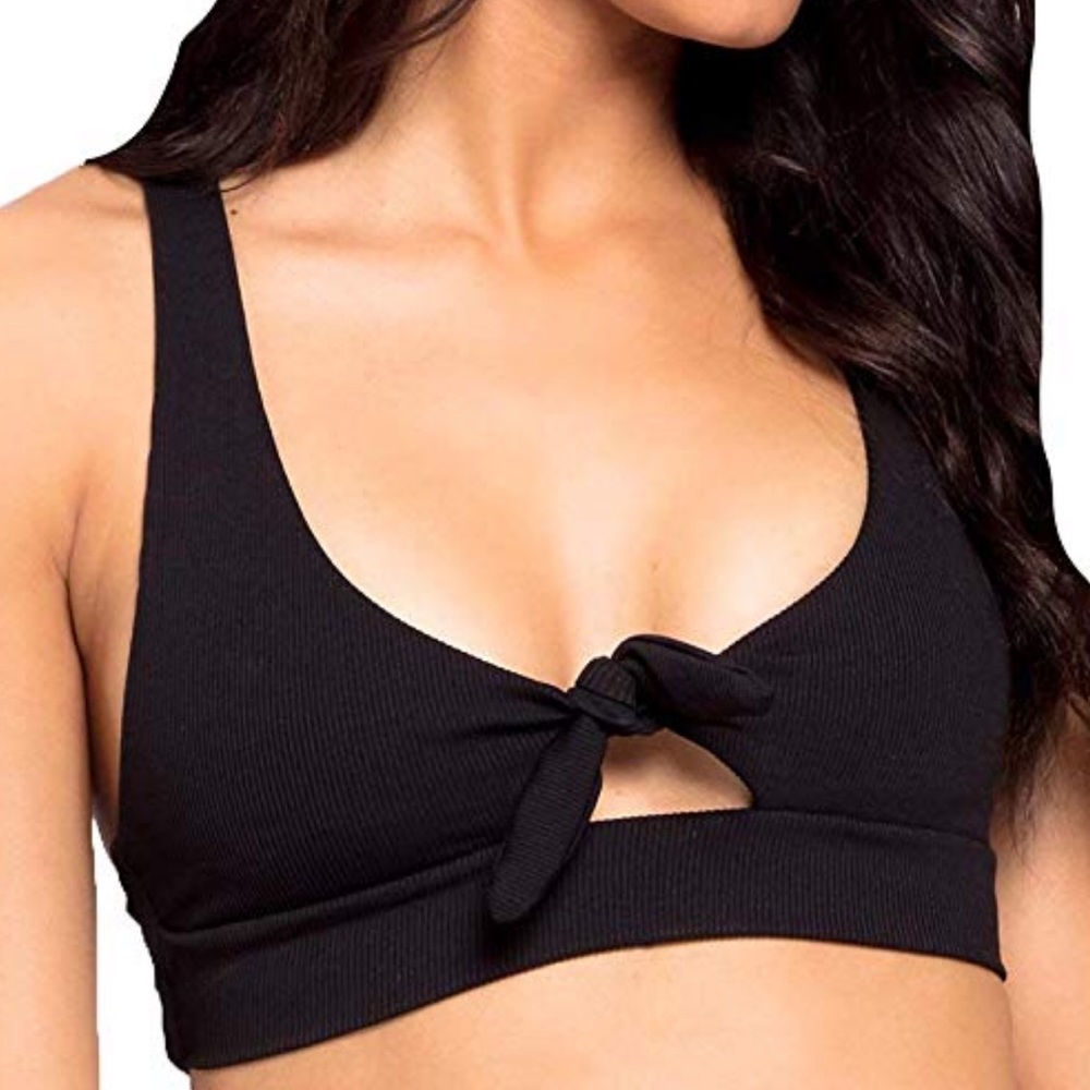 Black Ribbed Tara Top - Picture 3 of 7